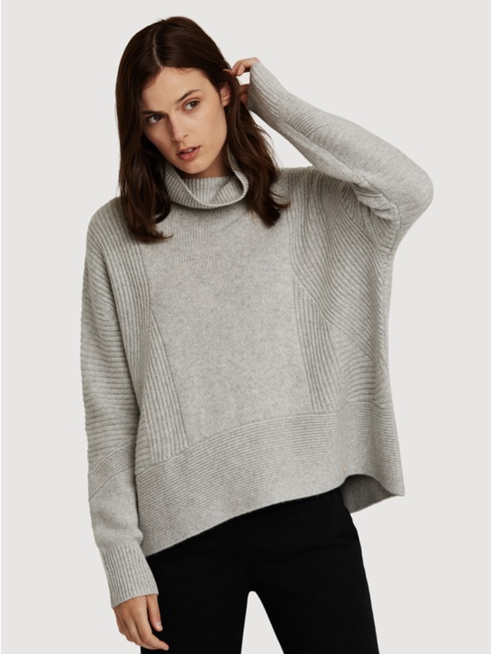 KIT AND ACE Ash Turtleneck 100% Cashmere Sweater in Heather Mist